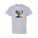 Men's Goku Fire Dragon Ball Z Cartoon Cotton T-Shirt