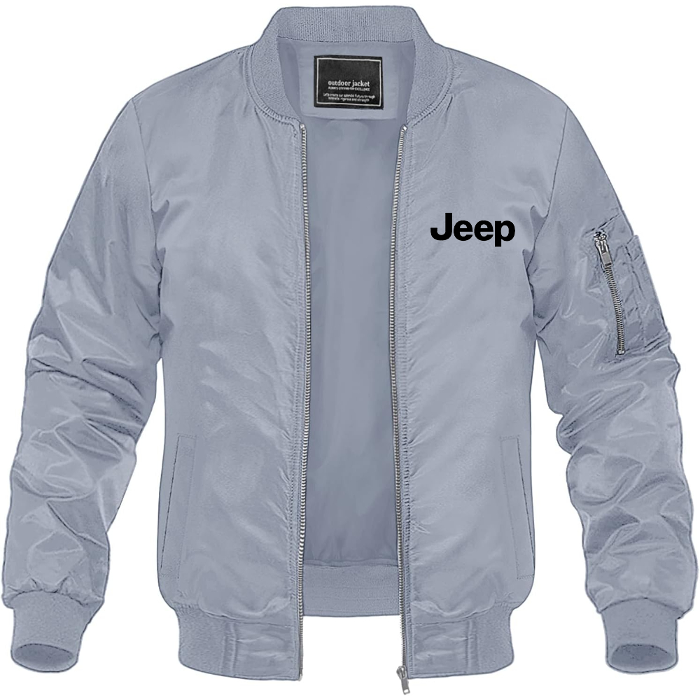 Men’s Jeep Car Lightweight Bomber Jacket Windbreaker Softshell Varsity Jacket Coat