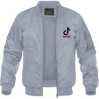 Men's TikTok Social Lightweight Bomber Jacket Windbreaker Softshell Varsity Jacket Coat