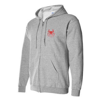 Men's Spiderman Marvel Avengers Superhero  Zipper Hoodie