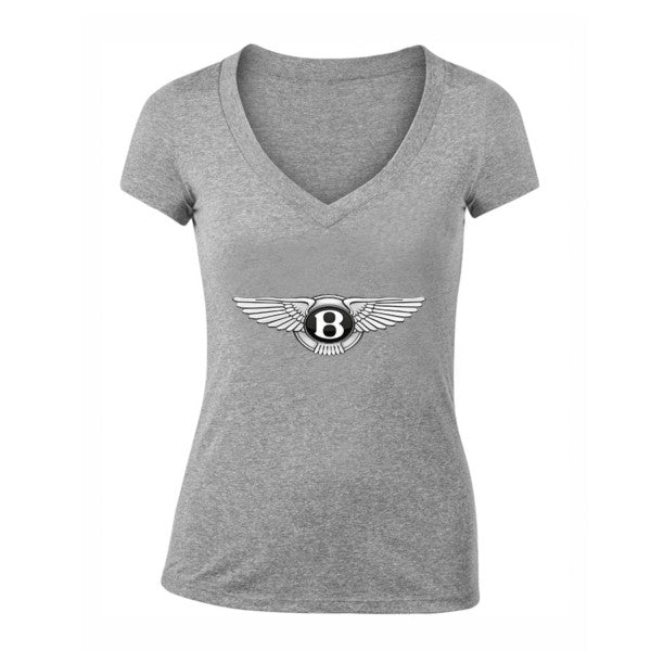 Women's Bentley Motorsports Car V-Neck T-Shirt