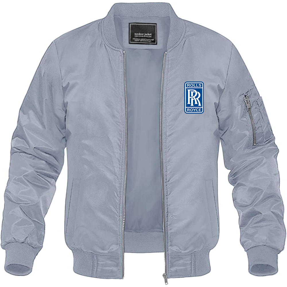 Men’s Rolls Royce Motorsport Car Lightweight Bomber Jacket Windbreaker Softshell Varsity Jacket Coat