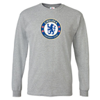 Youth Kids Chelsea Soccer Long Sleeve T-Shirt