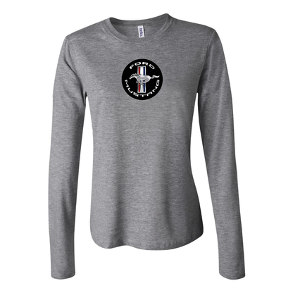 Women's Ford Mustang Motorsport Car Long Sleeve T-Shirt