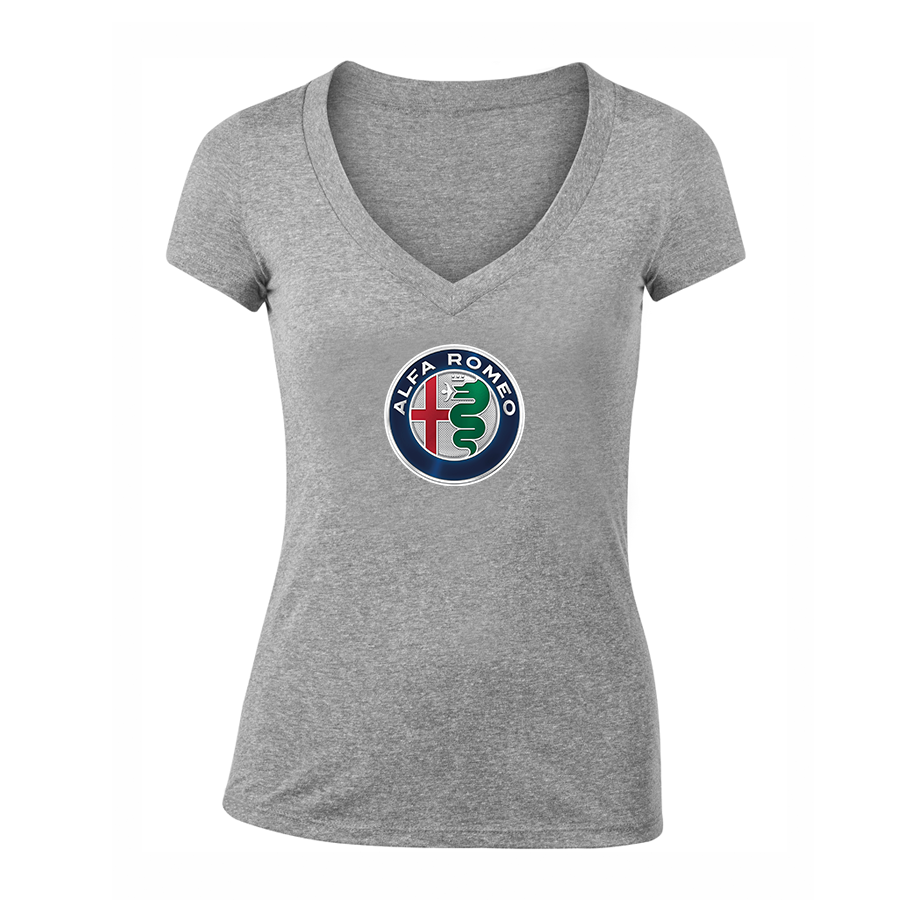 Women's Alfa Romeo Car V-Neck T-Shirt