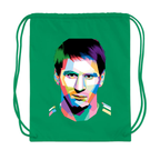 Lionel Messi Face Art SoccerDrawstring Bag