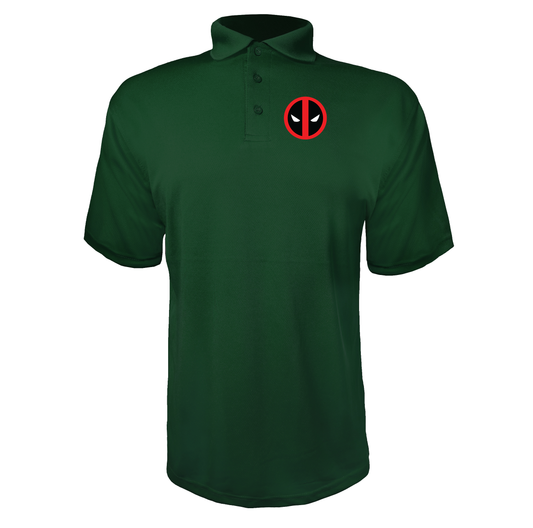 Men's Deadpool Marvel Superhero Polyester Polo