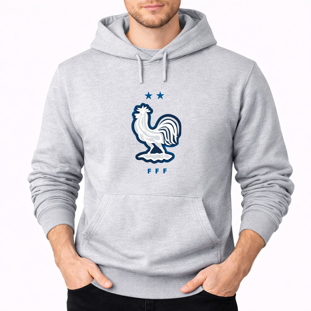 Men's France National Soccer Team Pullover Hoodie