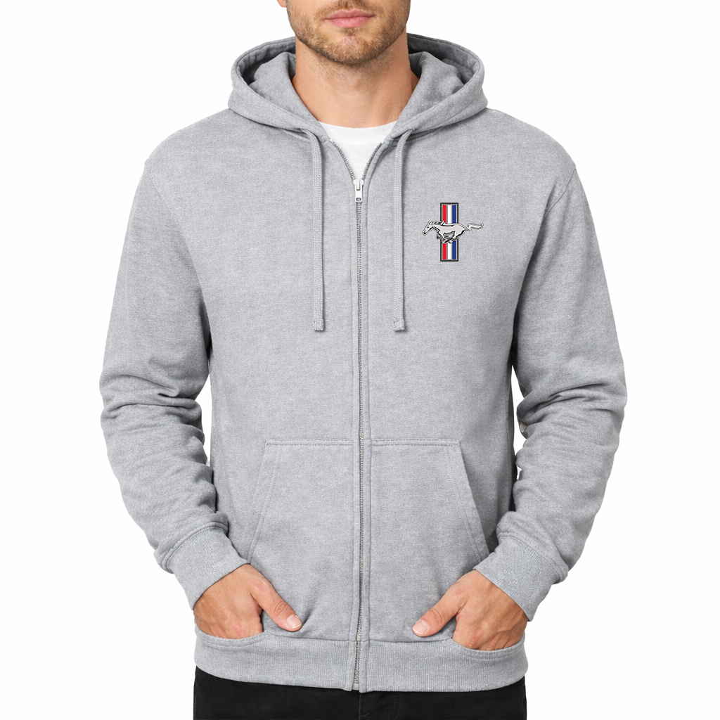 Men's Ford Mustang New Car Zipper Hoodie