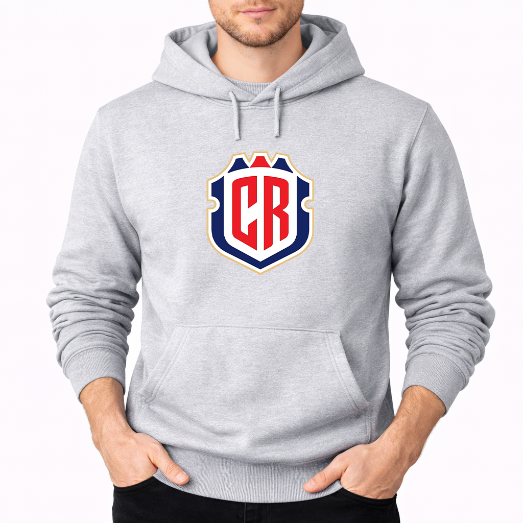 Men's Costa Rica National Soccer Team Pullover Hoodie