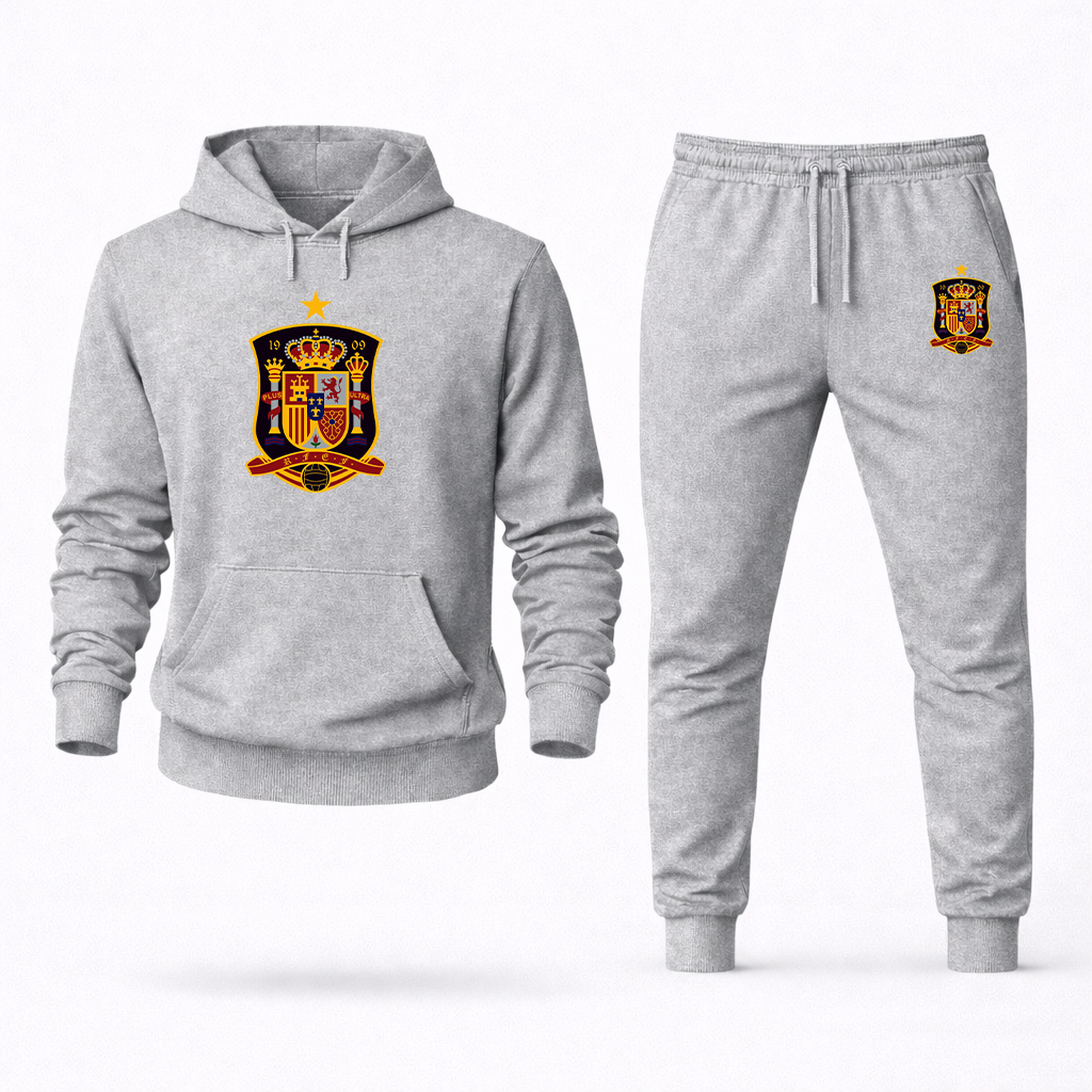 Men's Spain National Soccer Team Hoodie Joggers Set