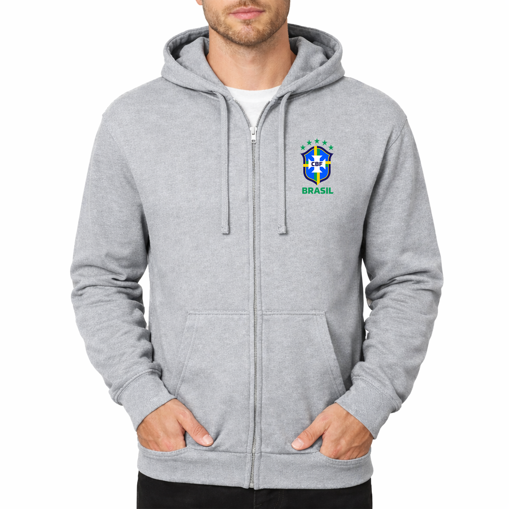 Men's Brasil National Soccer Team Zipper Hoodie