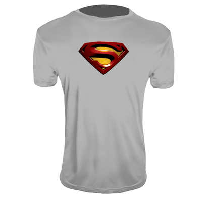 Youth Kids Superman Superhero Performance T-Shirt
