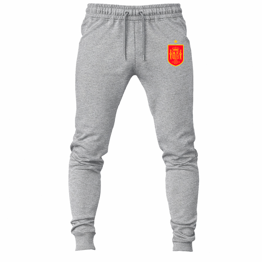Men's Spain Red Logo National Soccer Team Joggers Sweatpants