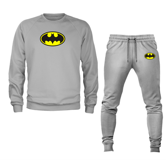 Men's DC Comics Batman Superhero Crewneck Sweatshirt Joggers Suit