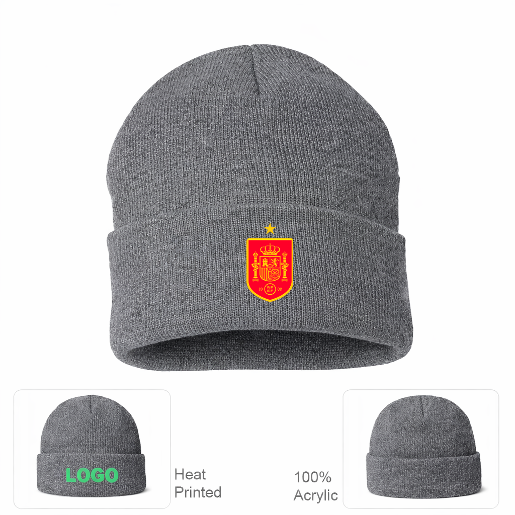 Spain Red Logo National Soccer Team Beanie Hat