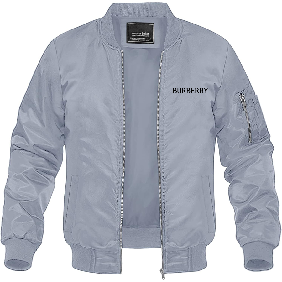 Men's Burberry Lightweight Bomber Jacket Windbreaker Softshell Varsity Jacket Coat