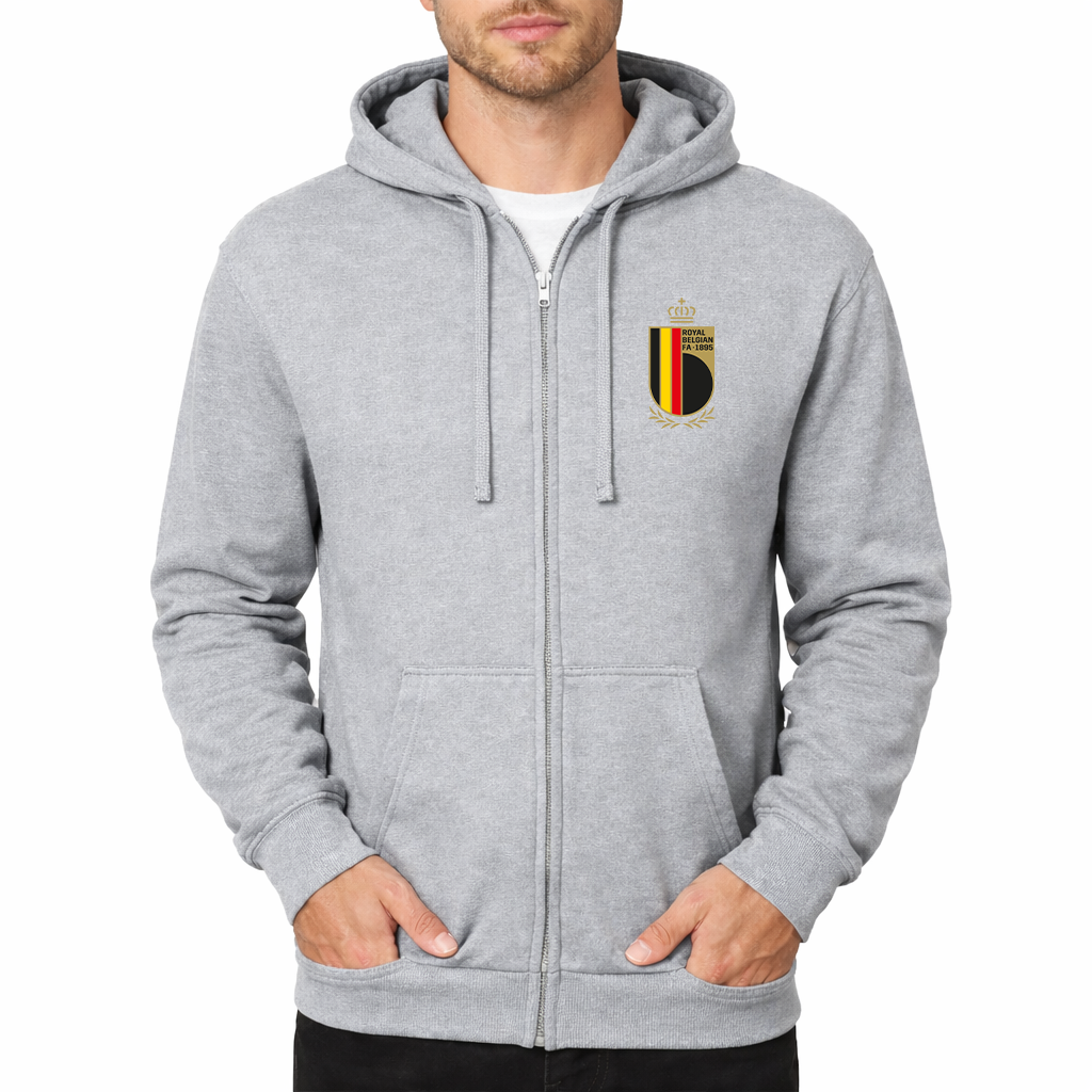 Men's Belgium National Soccer Team Zipper Hoodie