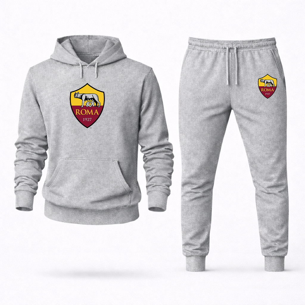 Men's AS Roma FC Logo Hoodie Joggers Set