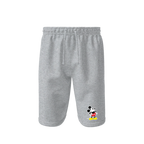 Men's Mickey Mouse Cartoon Athletic Fleece Shorts