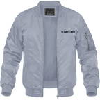 Men's Tom Ford Lightweight Bomber Jacket Windbreaker Softshell Varsity Jacket Coat