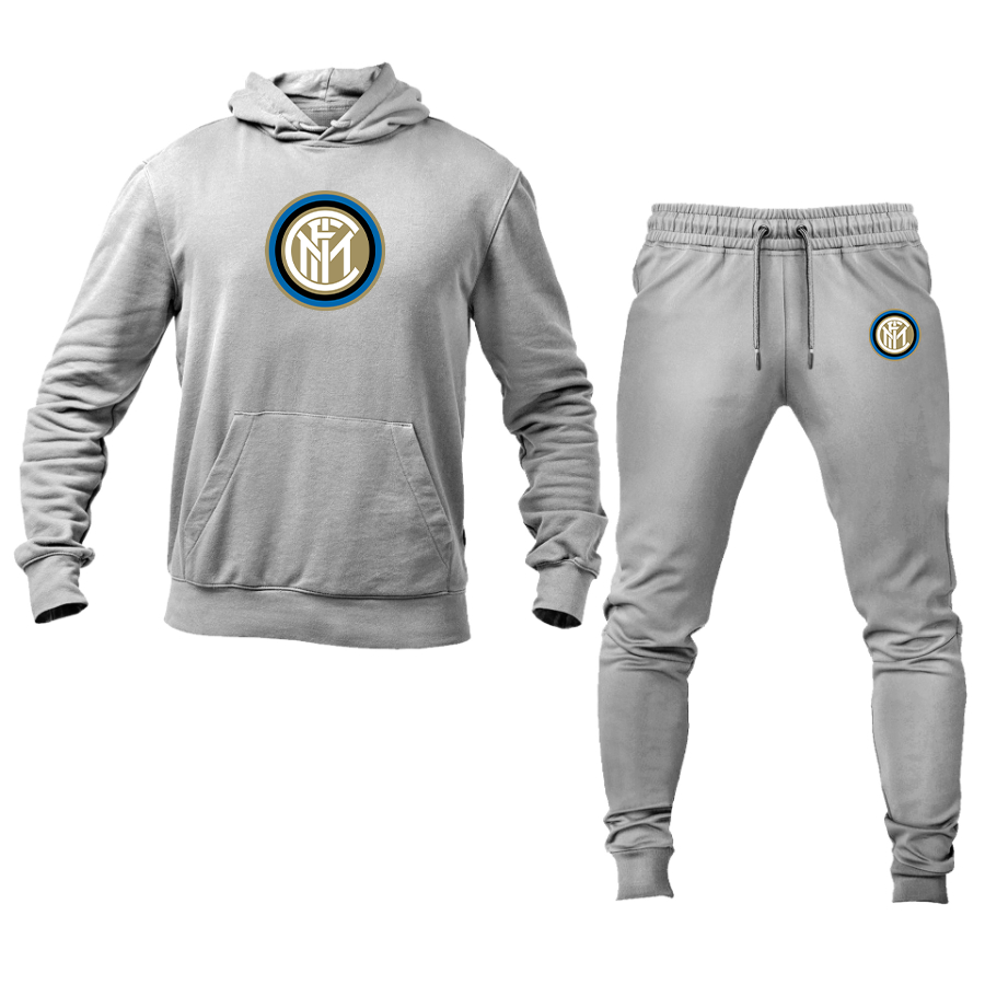 Men's Inter Milan Soccer Logo Hoodie Joggers Set