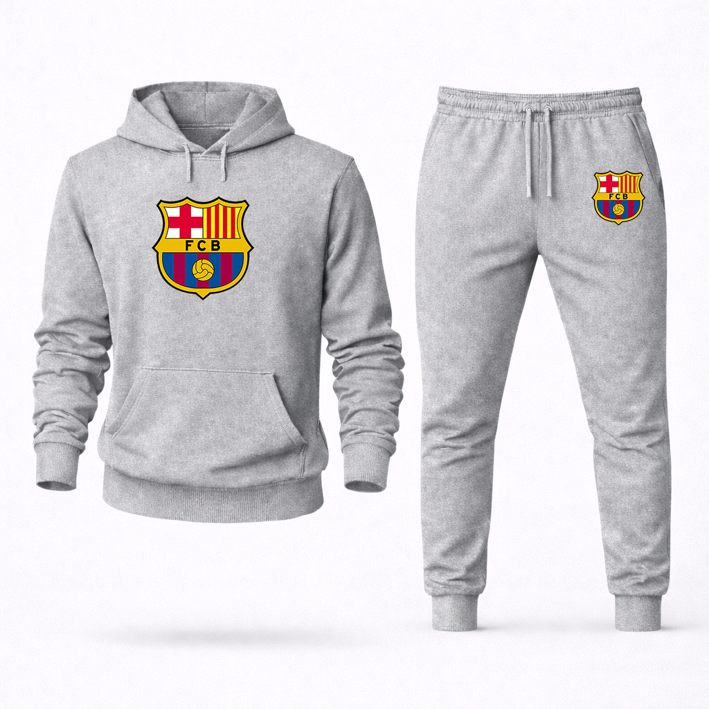 Men's F.C. Barcelona Soccer Logo Hoodie Joggers Set