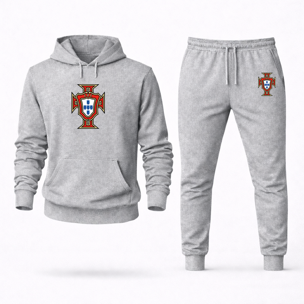 Men's Portugal National Soccer Team Hoodie Joggers Set