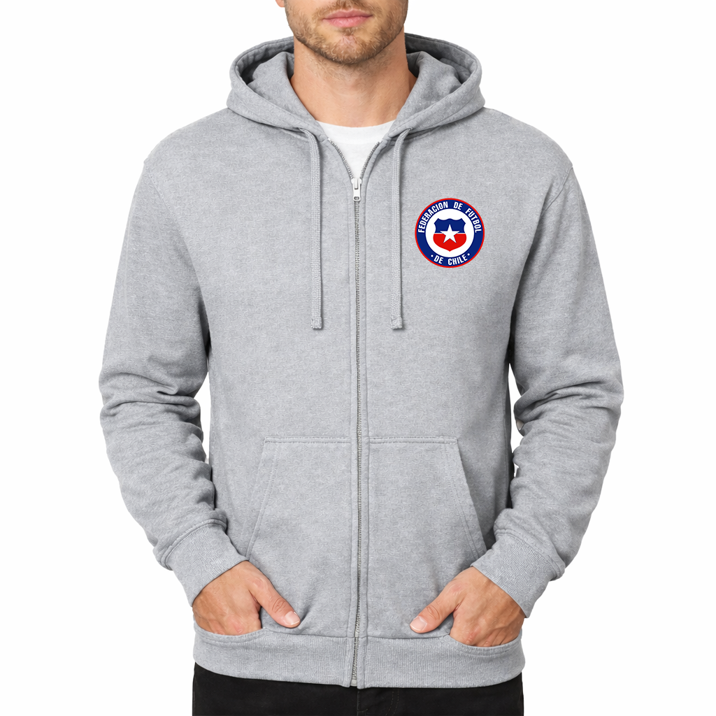 Men's Chile National Soccer Team  Zipper Hoodie