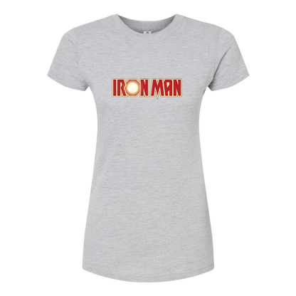 Women’s Iron Man Marvel Superhero Round Neck T-Shirt