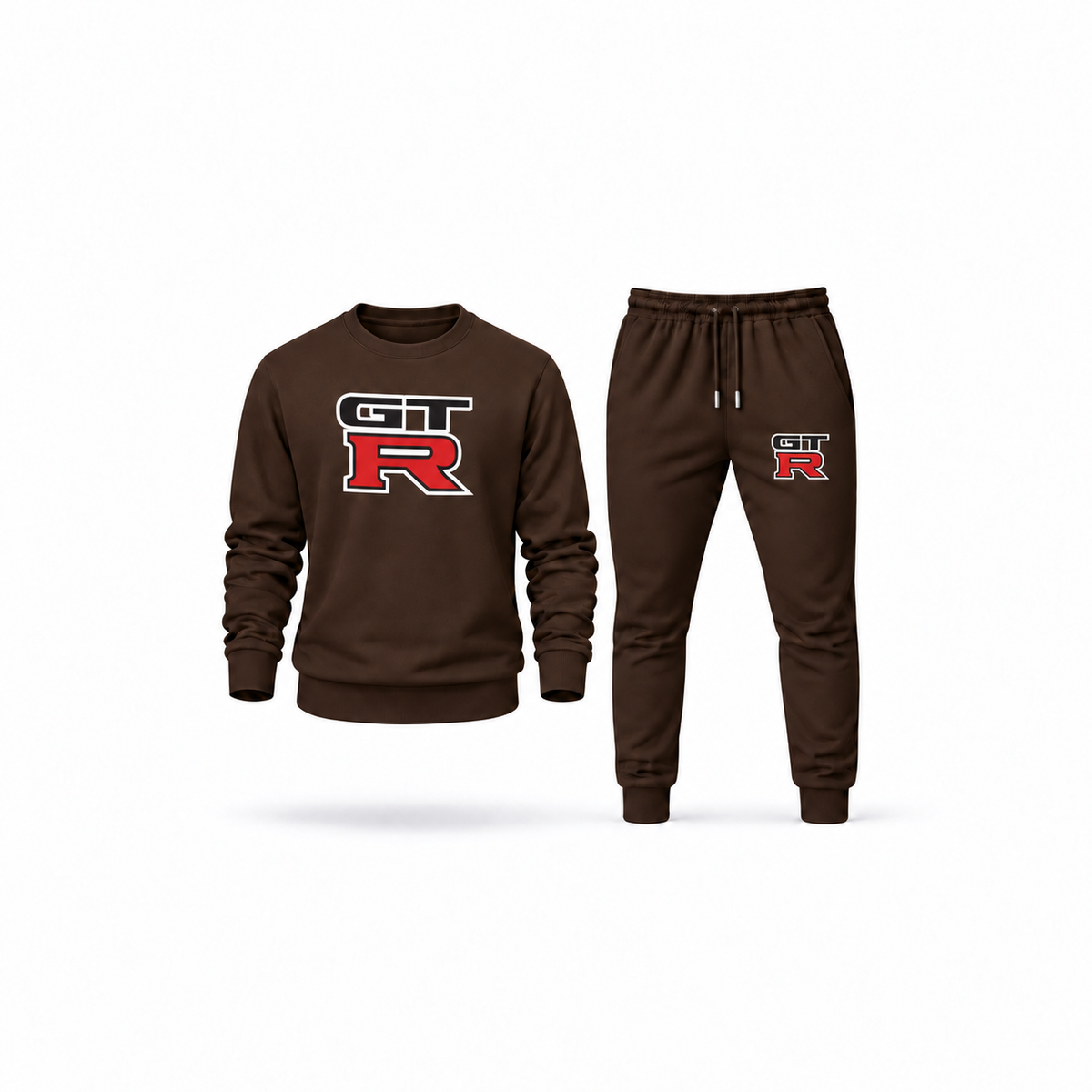 Men's GTR Sweatshirt Joggers Set | Color: Brown | Main