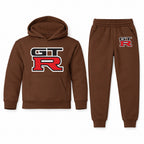 GTR youth hoodie jogger set, Brown, Youth Large ages 10–12