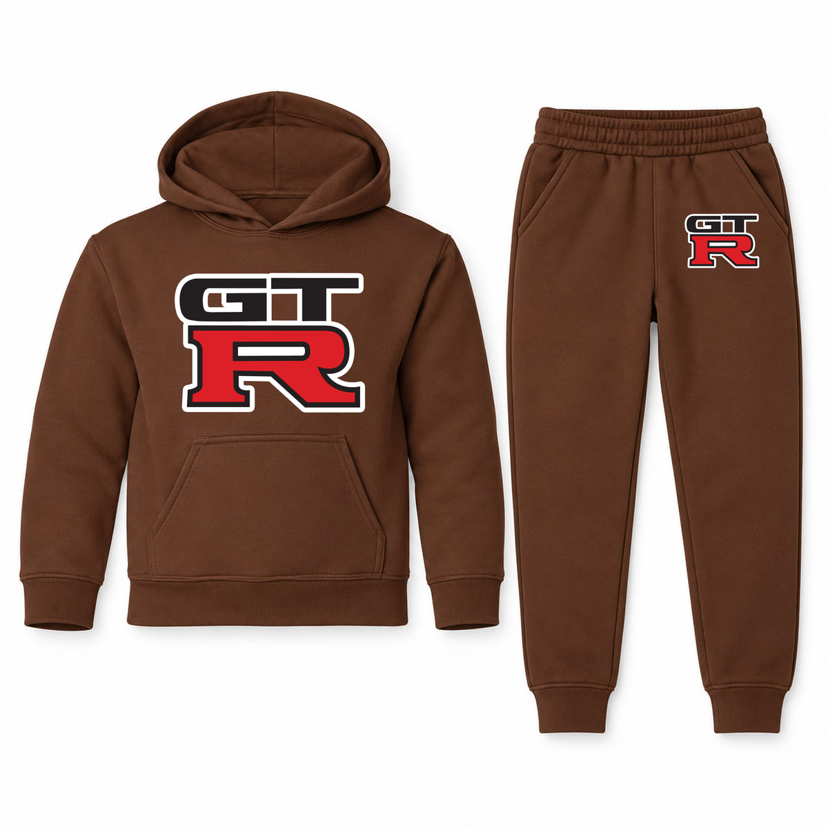 GTR youth hoodie jogger set, Brown, Youth Large ages 10–12