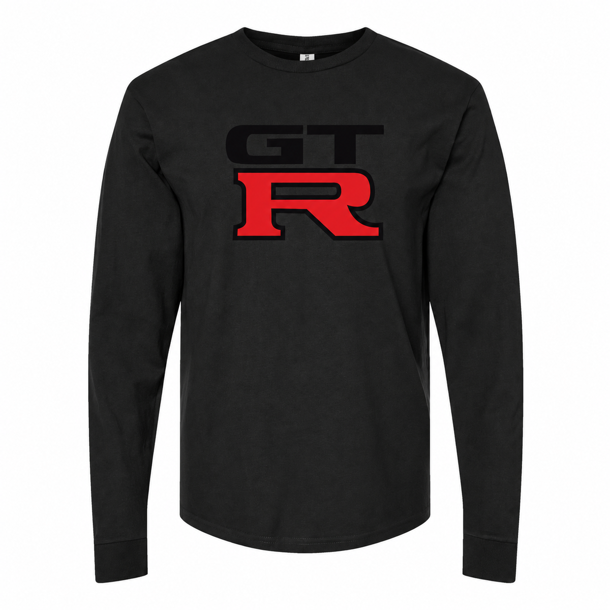 Men's GTR cotton long sleeve T-shirt Black front