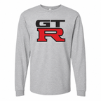 Men's GTR cotton long sleeve T-shirt Grey front
