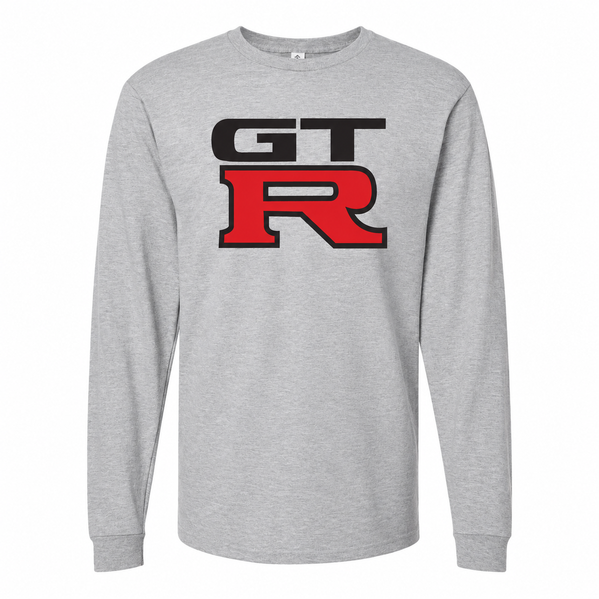 Men's GTR cotton long sleeve T-shirt Grey front