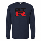 Men's GTR cotton long sleeve T-shirt Navy front
