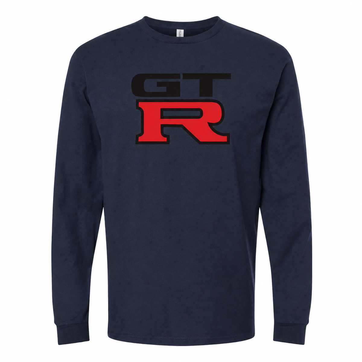 Men's GTR cotton long sleeve T-shirt Navy front