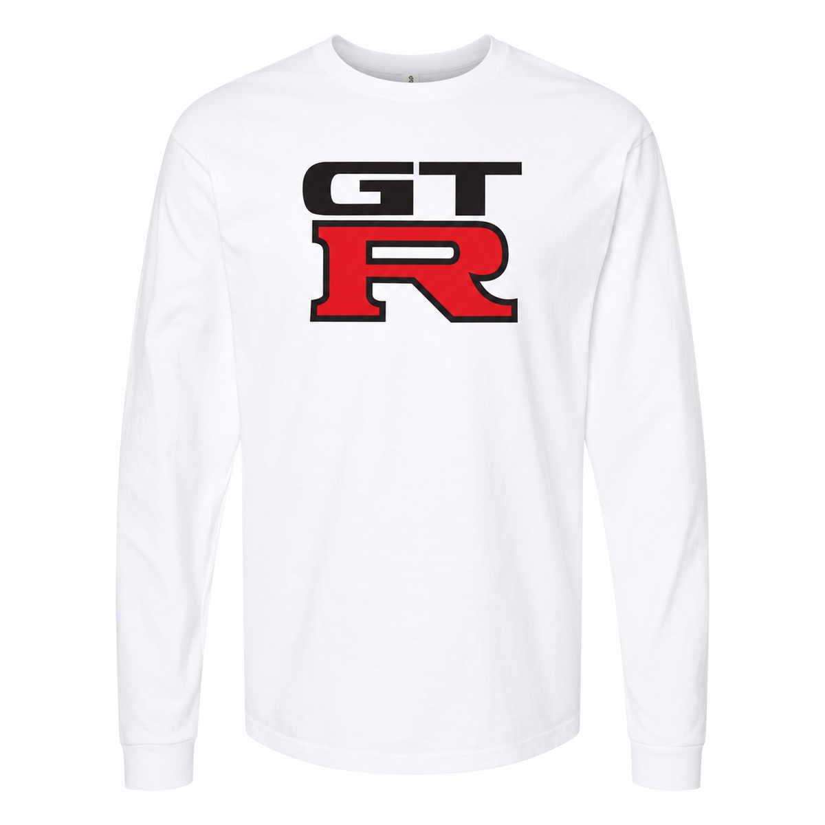 Men's GTR cotton long sleeve T-shirt White front