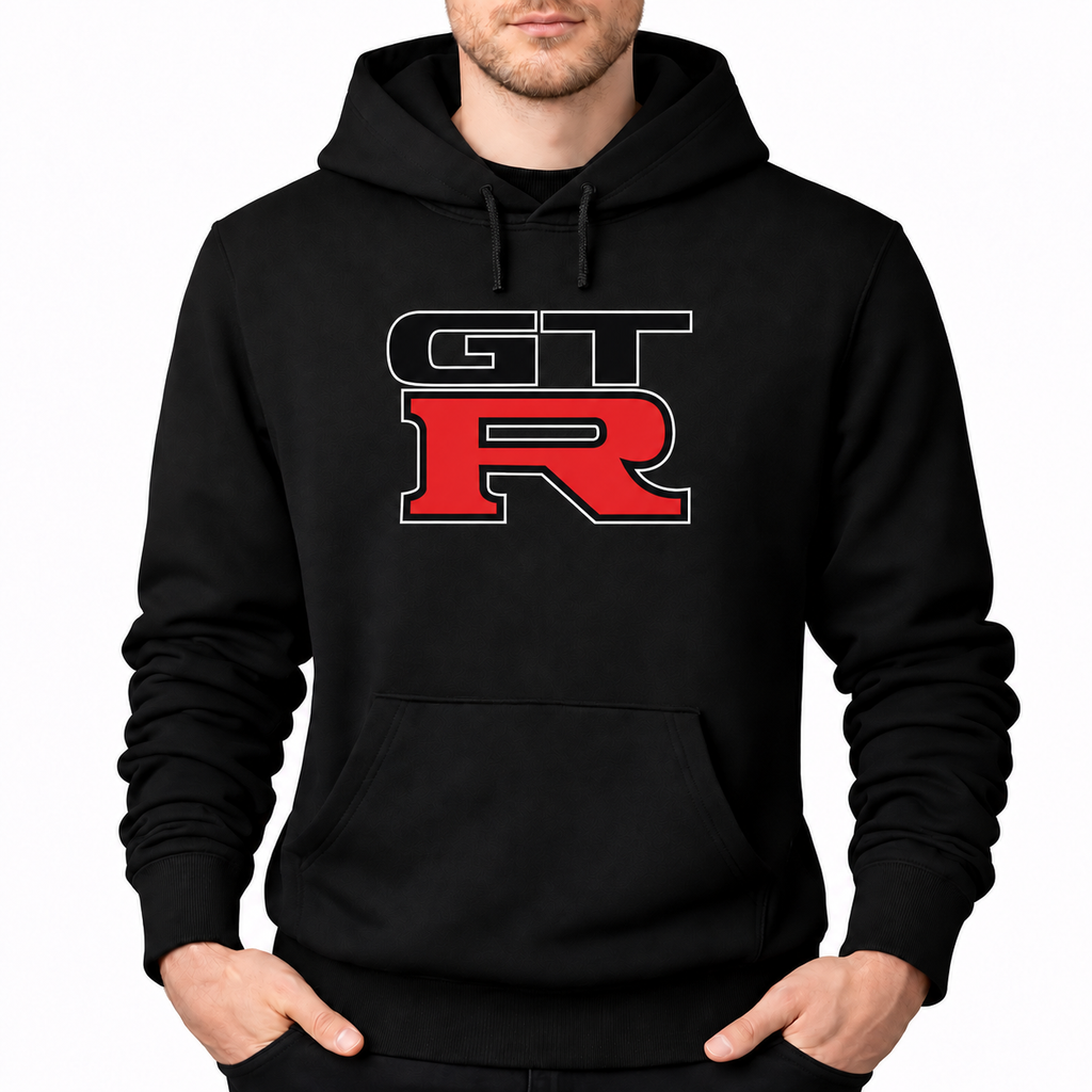 GTR Black pullover hoodie front