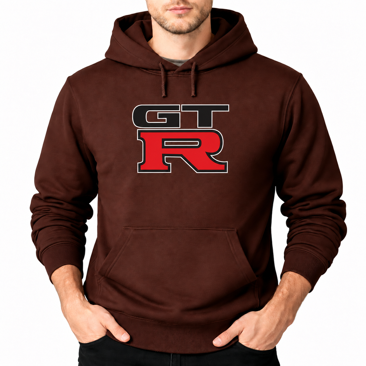 GTR Brown pullover hoodie front