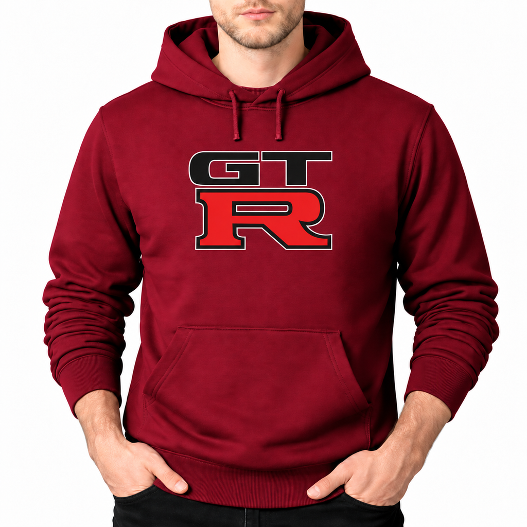 GTR Burgundy pullover hoodie front