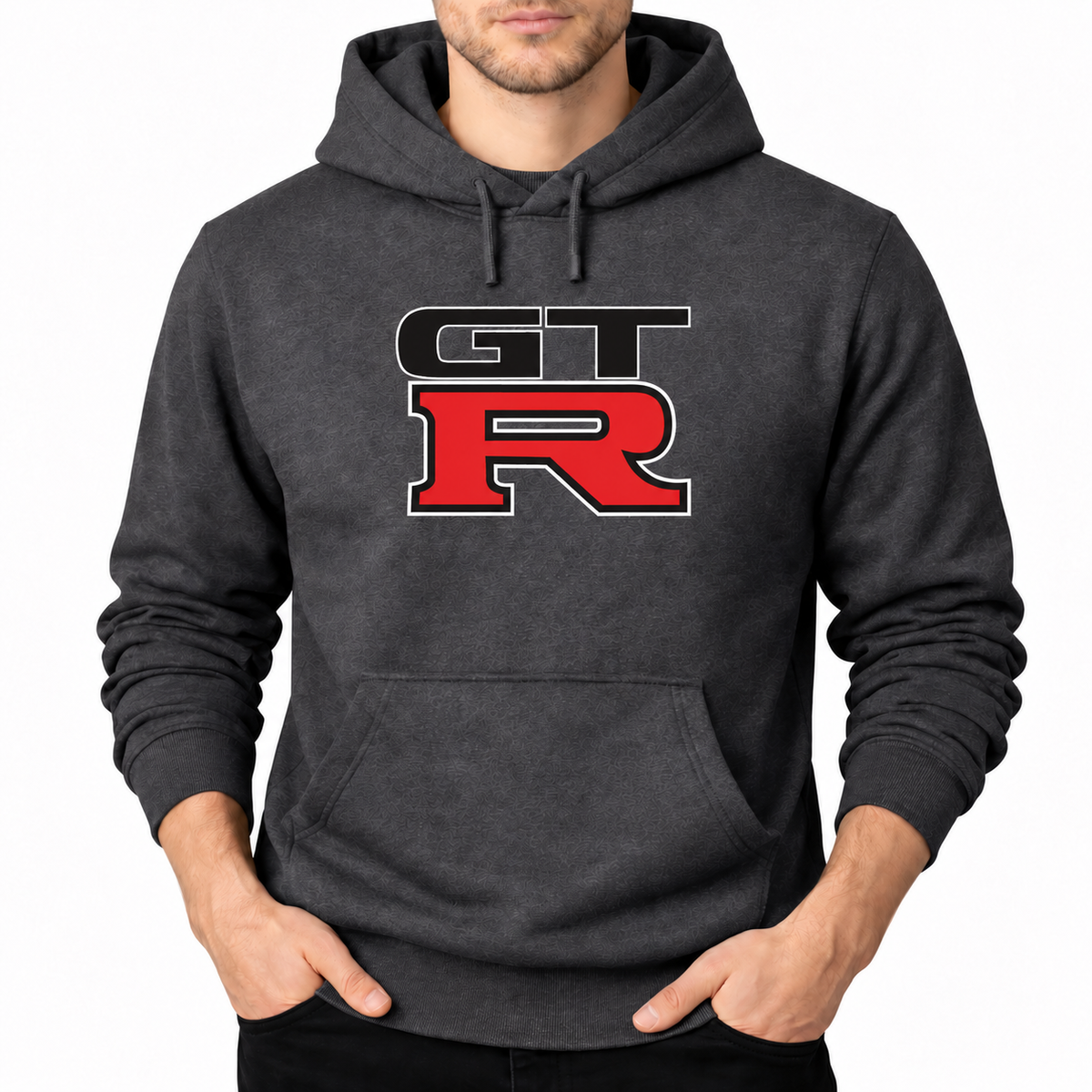 GTR Dark Heather pullover hoodie front