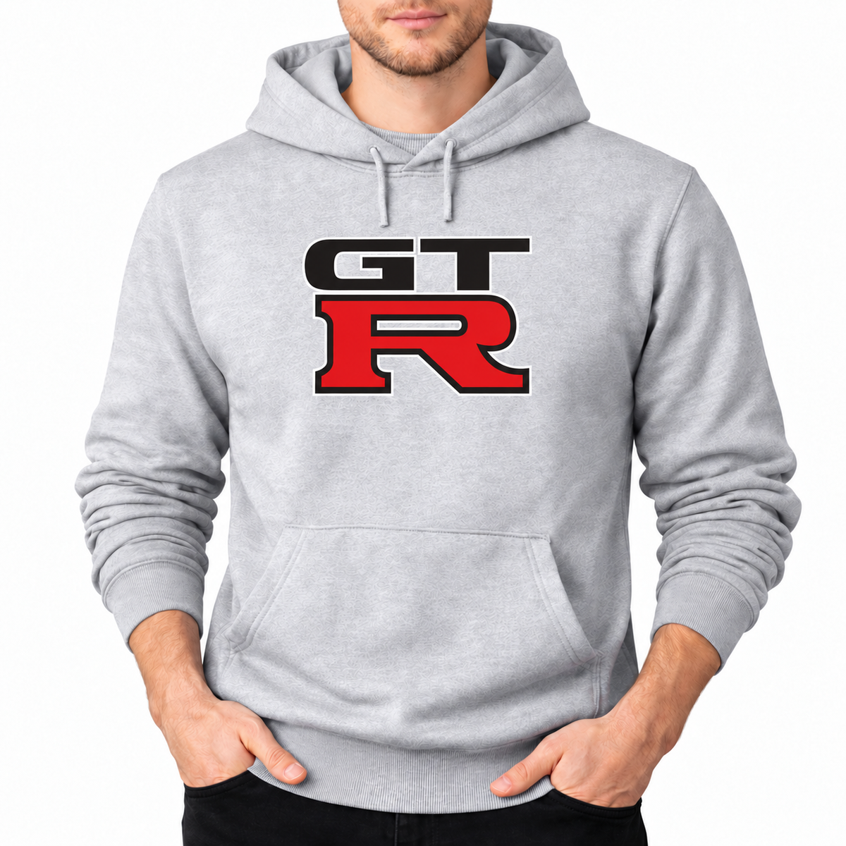 GTR Grey pullover hoodie front