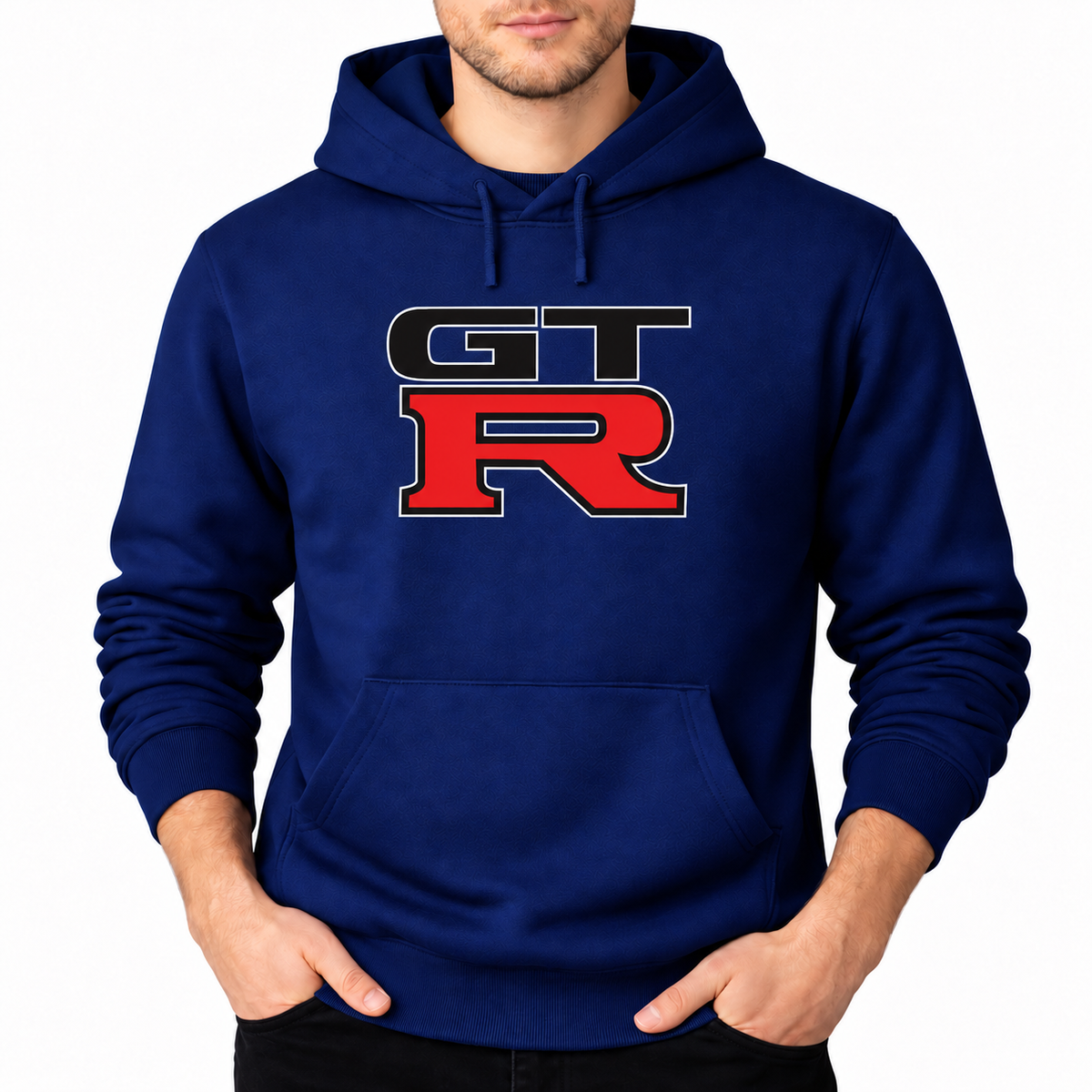 GTR Navy pullover hoodie front