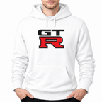 GTR White pullover hoodie front