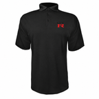 GTR polyester polo — Black — source logo on left chest