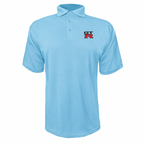 GTR polyester polo — Carolina Blue — source logo on left chest