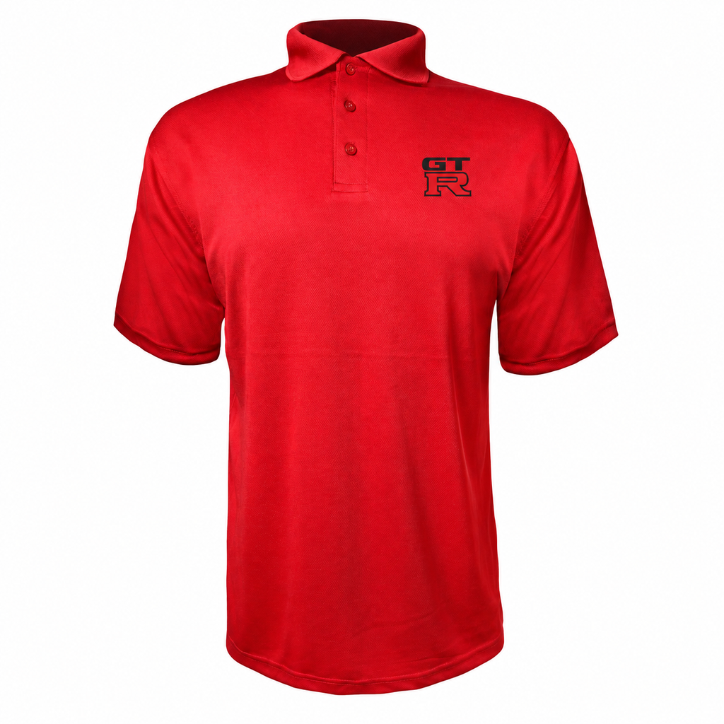 GTR polyester polo — Red — source logo on left chest