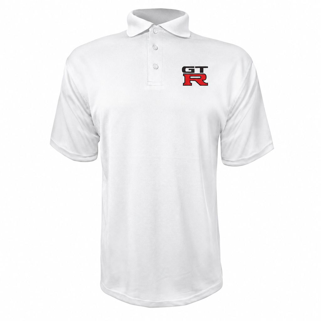 GTR polyester polo — White — source logo on left chest